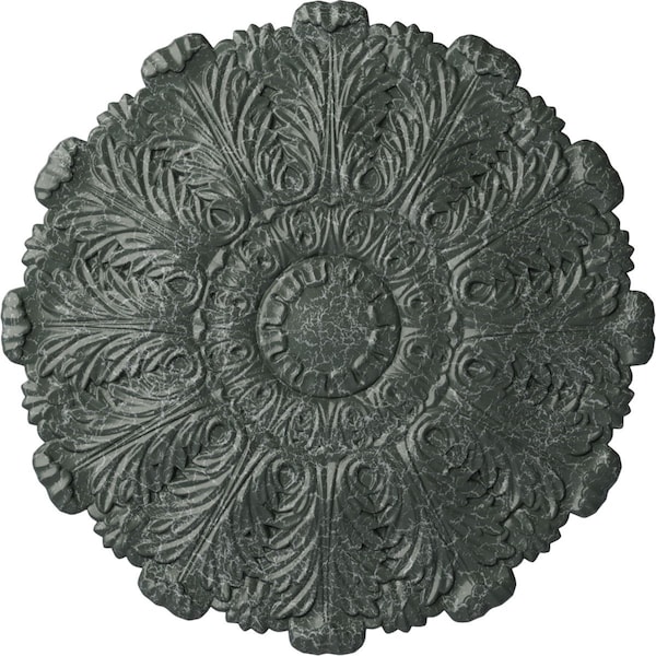 Ekena Millwork Durham Ceiling Medallion (Fits Canopies up to 4 1/4"), 31"OD x 1 1/2"P, Athenian Green Crackle CM31DUAGC - main